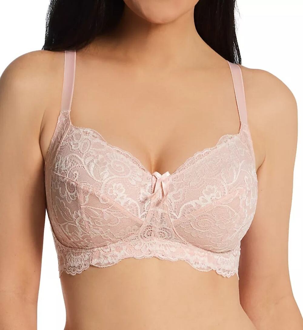Panache Women's Andorra Non Wire Lace/Mesh Bra, Size 34H, In Blush Pink 5671